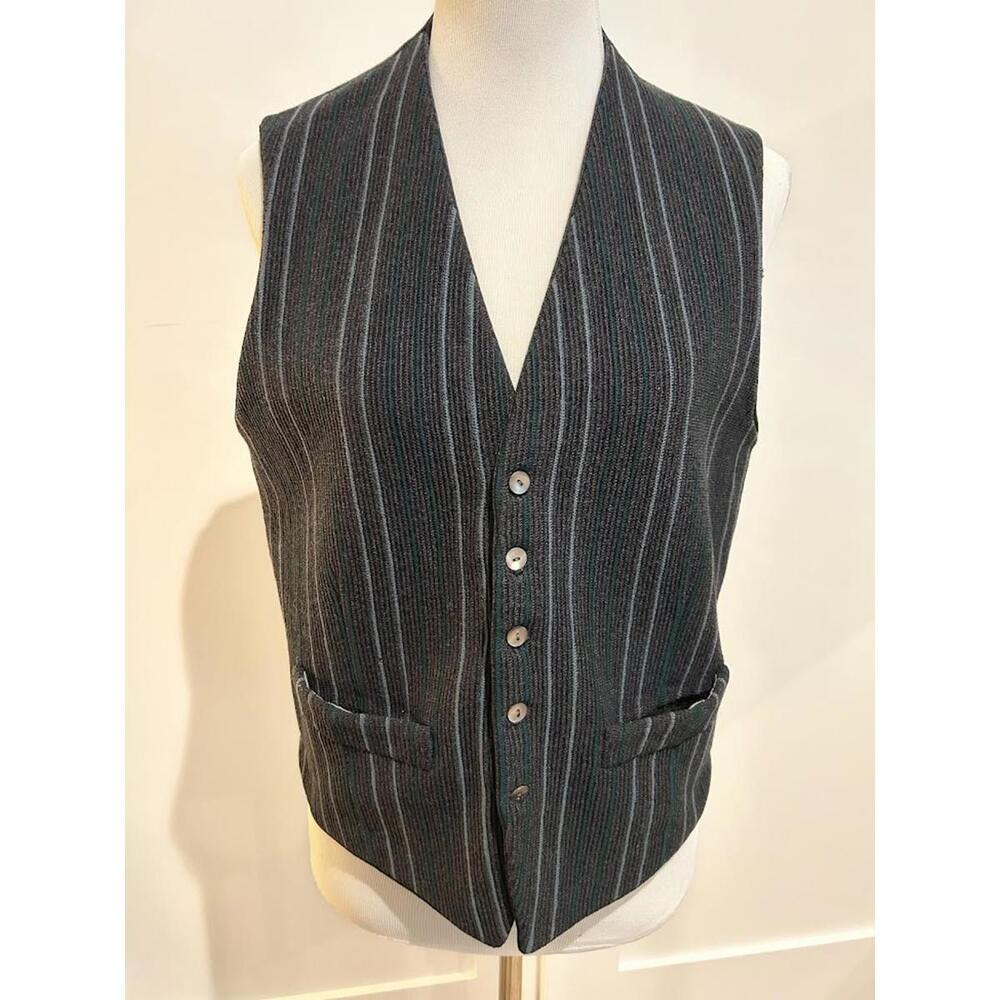 Knit Vest Made in Paris Steam‎ Punk Grandpacore